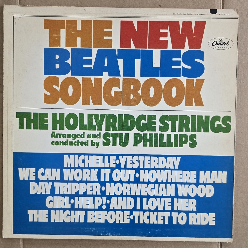 Vintage The New Beatles Songbook by The Hollridge Strings, Capitol ST2429, 1966